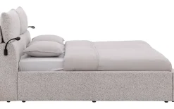 Bedframe Misty met verstelbaar hoofdeinde incl. lattenbodems + opbergruimte