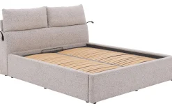 Bedframe Misty met verstelbaar hoofdeinde incl. lattenbodems + opbergruimte