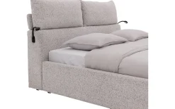 Bedframe Misty met verstelbaar hoofdeinde incl. lattenbodems + opbergruimte